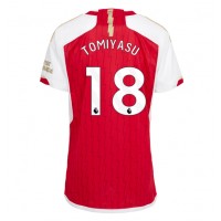 Fotbalové Dres Arsenal Takehiro Tomiyasu #18 Dámské Domácí 2023-24 Krátký Rukáv